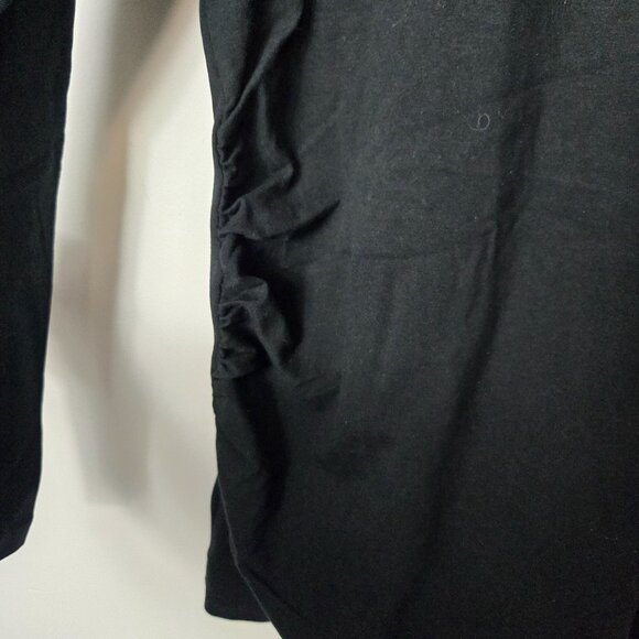 J. Crew NWT Maternity Size XL Long-Sleeve Crewneck Black Shirt Stretchy - Picture 6 of 12